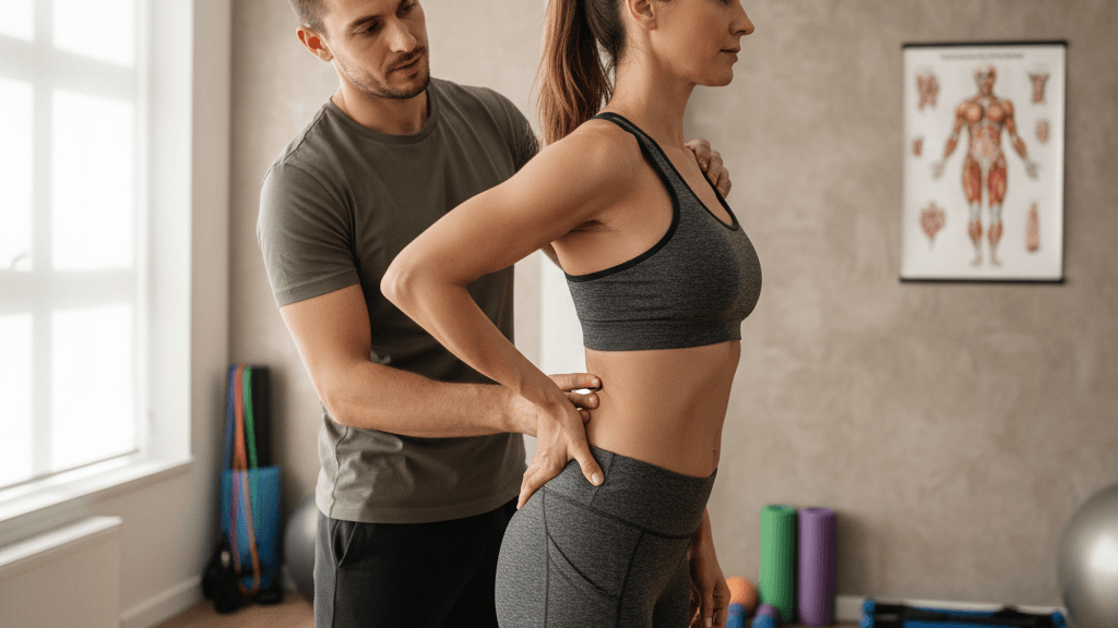 Foto de una persona realizando ejercicios de activación del glúteo medio para equilibrar la rodilla