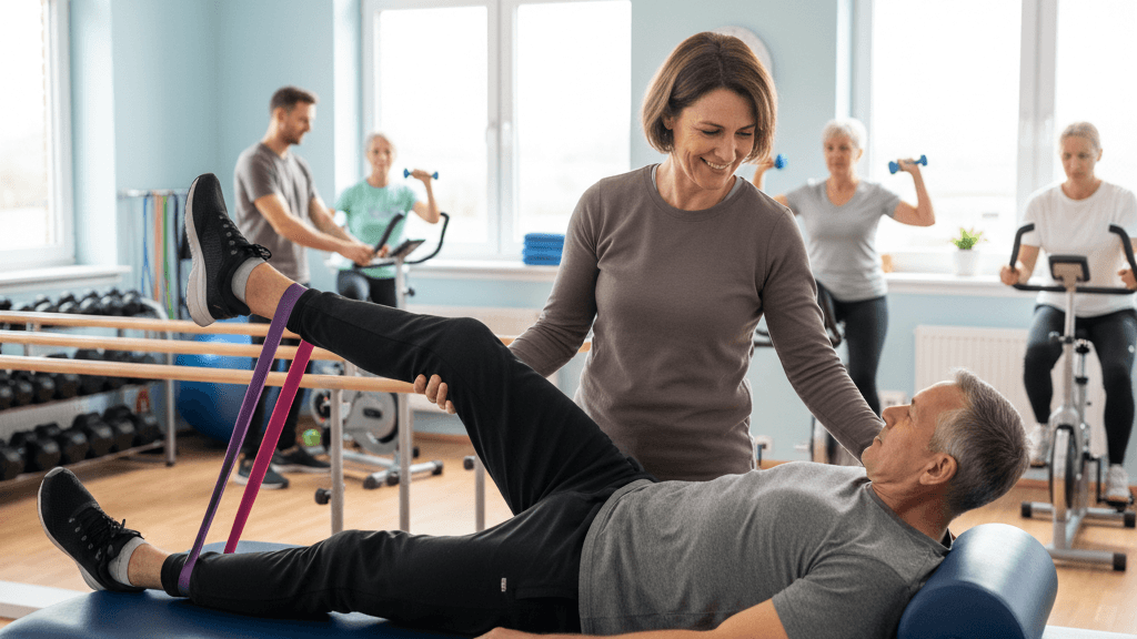 Fisio Murcia aplicando terapia manual y ejercicios de estiramiento para aliviar dolor torácico